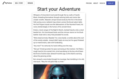 MyTales - AI Powered Story Generator preview